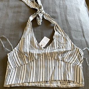 American eagle cropped halter top